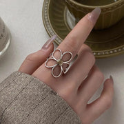 Sterlig Silver Big Flower Ring- Handmade Jewelry