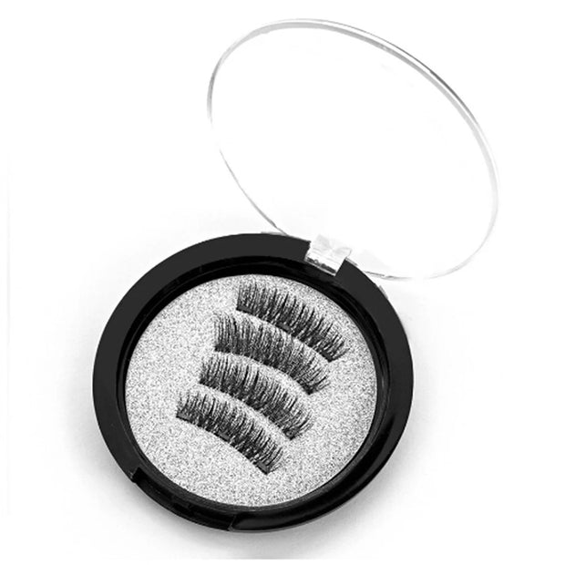 Magnetic Eyelashes Kit – 3D Natural Effect Reusable False Lashes with Tweezers