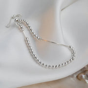 Sterling Silver Beaded Bracelet – Handmade Adjustable Jewelry