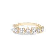 Minimalist Gold Cubic Zirconia Stacking Ring – Elegant Jewelry for Women