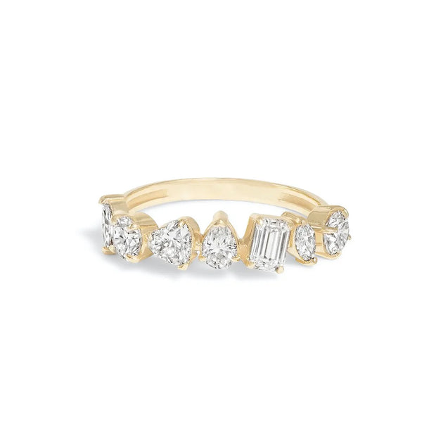 Minimalist Gold Cubic Zirconia Stacking Ring – Elegant Jewelry for Women