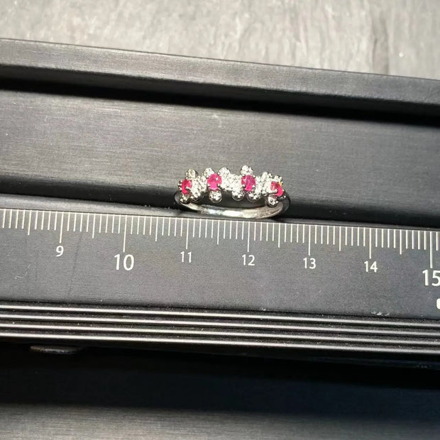 Natural Ruby Ring Adjustable  Ring