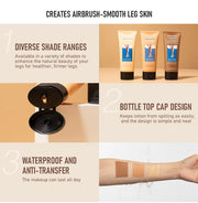 Flawless Legs Concealer Cream – Waterproof 3-Color Body Foundation