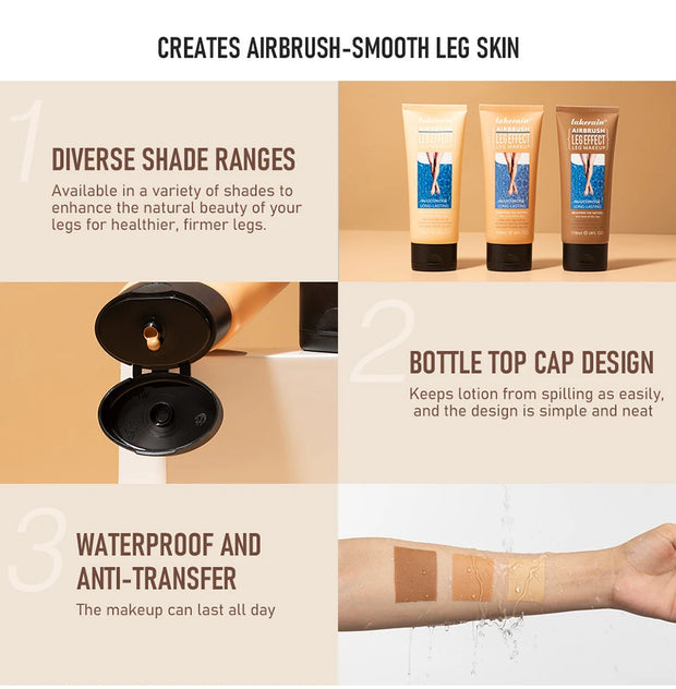 Flawless Legs Concealer Cream – Waterproof 3-Color Body Foundation