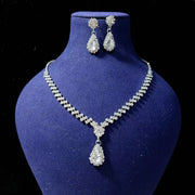 Bridal Rhinestone Jewelry Set – Necklace & Earrings