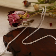 Sparkling Silver Clavicle Necklace