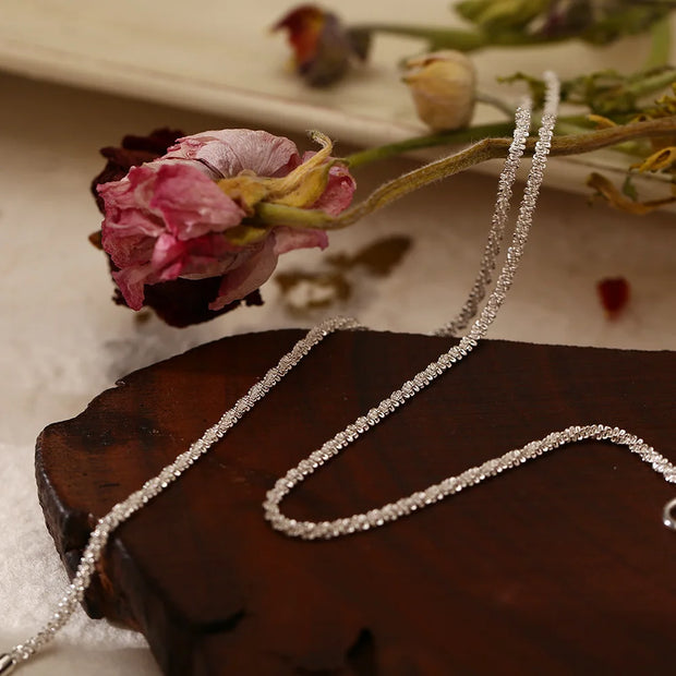 Sparkling Silver Clavicle Necklace