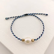 Colorful Rope Freshwater Pearl Bracelet – Adjustable Summer Trend Jewelry for Women