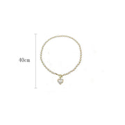 Elegant Pearl Heart  Necklace
