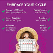 Female Hormone Balance Supplement – Supports Estrogen Metabolism, Menopause Relief & Mood Improvement