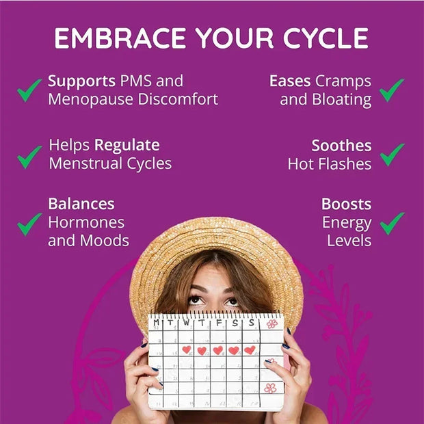 Female Hormone Balance Supplement – Supports Estrogen Metabolism, Menopause Relief & Mood Improvement