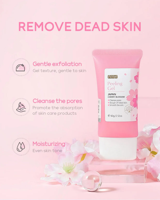 FENYI Sakura Exfoliating Gel – Deep Cleansing, Whitening & Moisturizing Facial Scrub