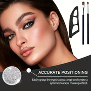 2-in-1 Eye Makeup Assistant Brushes & Eyeshadow Templates – Quick & Easy Eyeshadow Tool