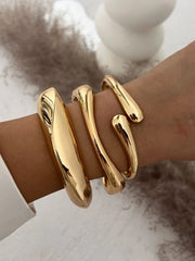 Smooth Water Drop Hug Bangle