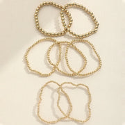 New Beaded Bracelets for Women – Handmade Charm Link Chain & Gold Color Beads