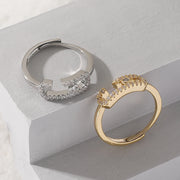Women Adjustable Zircon Ring Accessory