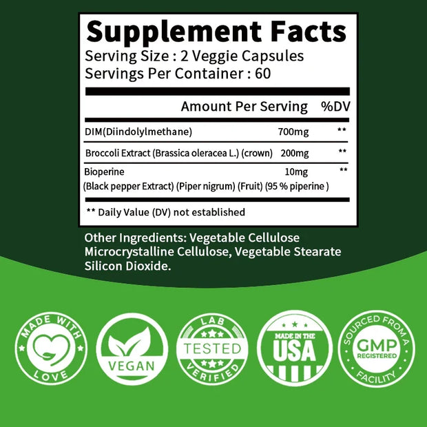 DIM Supplement – Hormone Balance, Menopause & Prostate Health | Supports Sleep & Metabolism