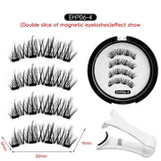 Magnetic Eyelashes Kit – 3D Natural Effect Reusable False Lashes with Tweezers