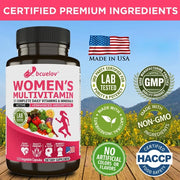 Women’s Multivitamin & Multimineral Supplement – Magnesium, Biotin, Calcium, Zinc & Selenium | Supports Joints, Skin & Nails