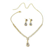 Bridal Rhinestone Jewelry Set – Necklace & Earrings