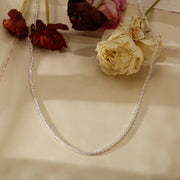 Sparkling Silver Clavicle Necklace