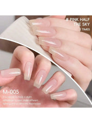 Nude Pink Gel Nail Polish Set – 4 Chic Shades for Natural, Elegant Manicures
