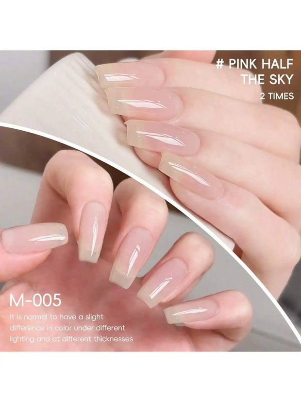 Nude Pink Gel Nail Polish Set – 4 Chic Shades for Natural, Elegant Manicures