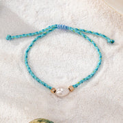 Colorful Rope Freshwater Pearl Bracelet – Adjustable Summer Trend Jewelry for Women