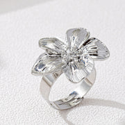 Women’s Adjustable Flower Ring – Elegant & Versatile
