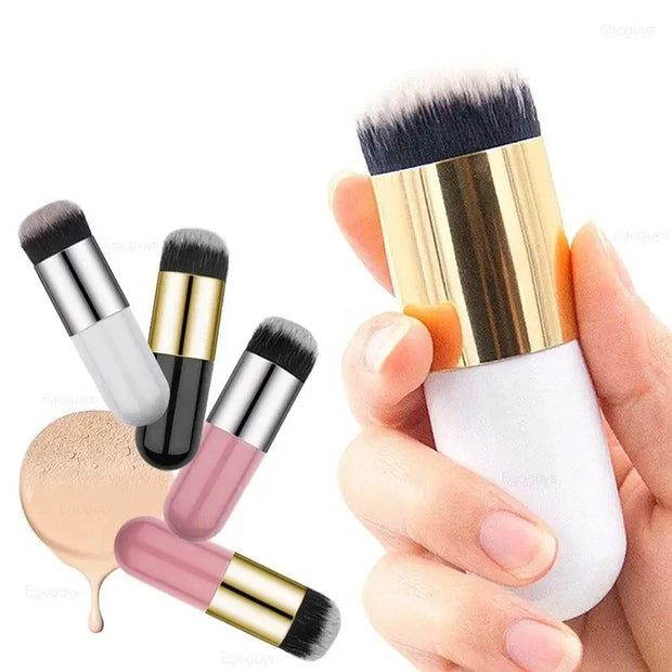 Luxury Mushroom Foundation Brush – Flawless BB Cream & Liquid Makeup Applicator with Ultra-Soft Fiber Bristles, Portable & Skin-Friendly