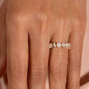 Minimalist Gold Cubic Zirconia Stacking Ring – Elegant Jewelry for Women