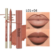 Matte Lipliner & Lipstick Set – Waterproof, Long-Lasting Soft Matte Lip Makeup | FACESECRET