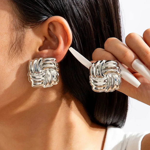 French Vintage Faux Pearl C-Design Earrings | Luxurious Drop Earrings for Women