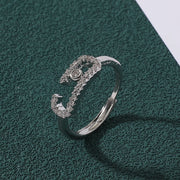 Women Adjustable Zircon Ring Accessory
