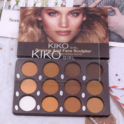 12-Color Matte Makeup Palette – Waterproof Foundation & Contour Kit | Long-Lasting Natural Finish