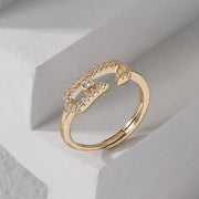 Women Adjustable Zircon Ring Accessory