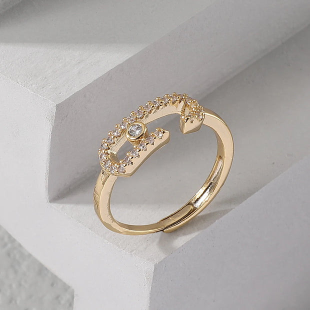 Women Adjustable Zircon Ring Accessory