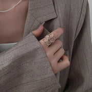 Sterlig Silver Big Flower Ring- Handmade Jewelry