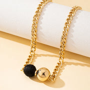 “Colorful Beaded Chain Necklace – Y2K Fashion Jewelry for Women