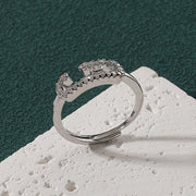 Women Adjustable Zircon Ring Accessory
