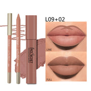 Matte Lipliner & Lipstick Set – Waterproof, Long-Lasting Soft Matte Lip Makeup | FACESECRET