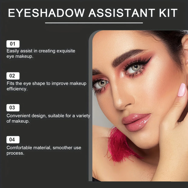 2-in-1 Eye Makeup Assistant Brushes & Eyeshadow Templates – Quick & Easy Eyeshadow Tool