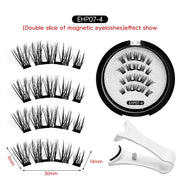 Magnetic Eyelashes Kit – 3D Natural Effect Reusable False Lashes with Tweezers