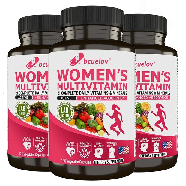 Women’s Multivitamin & Multimineral Supplement – Magnesium, Biotin, Calcium, Zinc & Selenium | Supports Joints, Skin & Nails