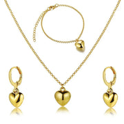 3-Piece Round Pearl Jewelry Set – Elegant Vintage Style for Women
