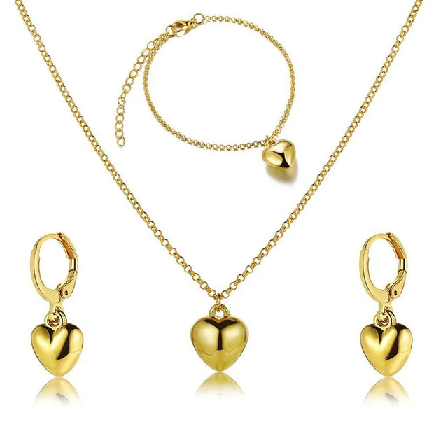 3-Piece Round Pearl Jewelry Set – Elegant Vintage Style for Women