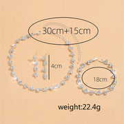 Bridal Crystal Jewelry Set – Choker Necklace, Earrings & Bracelet