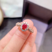 Natural Ruby Ring S925 Sterling Silver