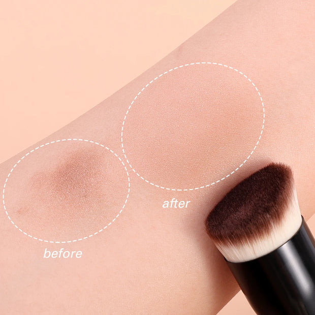 Foundation & Concealer Brush – Angled Makeup Brush for Liquid, Cream & Contour | Seamless Coverage