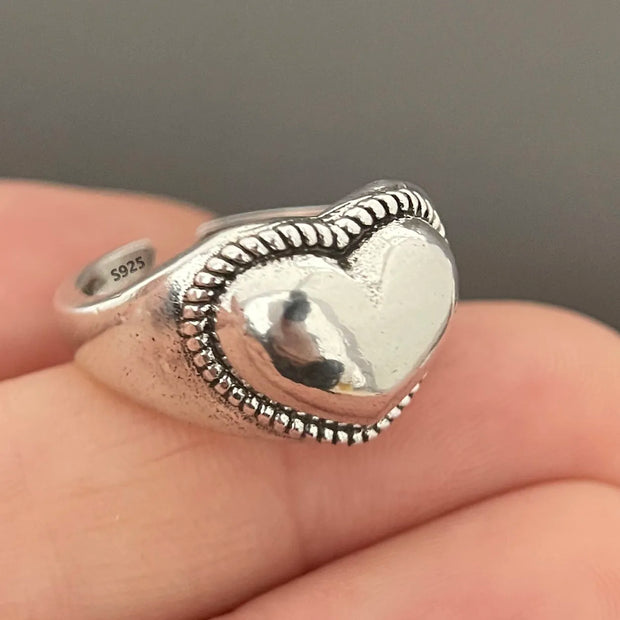 Sterlig Silver Big Flower Ring- Handmade Jewelry